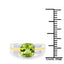 2.20 Carat Genuine Peridot and Diamond 14K Gold Ring