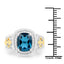 3.59 Carat London Blue Topaz & Diamond 14K Gold Ring