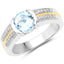 1.37 Carat Aquamarine and Diamond 14K Gold Ring