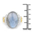Bague en or 14K avec labradorite et diamants de 10,56 carats