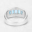 Bague de fiançailles en argent sterling avec topaze bleue véritable de 1,75 carat