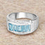 Bague de fiançailles en argent sterling avec topaze bleue véritable de 1,75 carat
