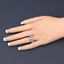 Bague de fiançailles en argent sterling avec topaze bleue véritable de 1,75 carat