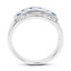 Bague de fiançailles en argent sterling avec topaze bleue véritable de 1,75 carat
