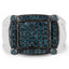 0.81 Carat Genuine Blue Diamond Sterling Silver Ring