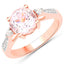 2.73 Carat Kunzite and White Topaz Sterling Silver Ring