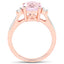 2.73 Carat Kunzite and White Topaz Sterling Silver Ring
