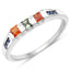 Bague cocktail en argent sterling .925 avec saphirs multicolores de 0,68 carat
