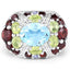 5.43 Carat Multi Stone .925 Sterling Silver Engagement Ring