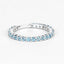 Bague de fiançailles en argent sterling avec topaze bleue suisse de 0,94 carat