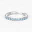 Bague de fiançailles en argent sterling avec topaze bleue suisse de 0,94 carat