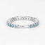 Bague de fiançailles en argent sterling avec topaze bleue suisse de 0,94 carat