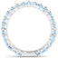 Bague de fiançailles en argent sterling avec topaze bleue suisse de 0,94 carat