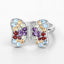 1.18 Carat Multi-Stone .925 Sterling Silver Engagement Ring