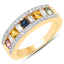 1.53 Carat Multi Sapphire & .925 Sterling Silver Engagement Ring