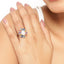 Bague en Opale Éthiopienne de 3,92 Carats et Multi Saphirs en Argent Sterling