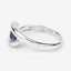 0.54 Carat Genuine Amethyst .925 Sterling Silver Bypass Ring