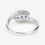 0.54 Carat Genuine Amethyst .925 Sterling Silver Bypass Ring