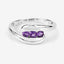 0.54 Carat Genuine Amethyst .925 Sterling Silver Bypass Ring