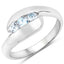 0.74 Carat Genuine Blue Topaz Sterling Silver Bypass Ring