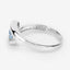 0.74 Carat Genuine Blue Topaz Sterling Silver Bypass Ring
