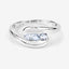 0.74 Carat Genuine Blue Topaz Sterling Silver Bypass Ring