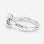 0.56 Carat Genuine Peridot .925 Sterling Silver Engagement Ring