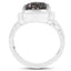 Bague en Argent Sterling avec Diamant Champagne de 0,22 Carat