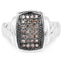 Bague en Argent Sterling avec Diamant Champagne de 0,22 Carat