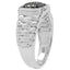 0.22 Carat Genuine Black Diamond Sterling Silver Engagement Ring