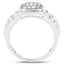 0.25 Carat Genuine White Diamond Sterling Silver Engagement Ring