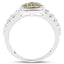 0.25 Carat Genuine Yellow Diamond Sterling Silver Engagement Ring