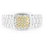 0.25 Carat Genuine Yellow Diamond Sterling Silver Engagement Ring