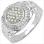 0.20 Carat Genuine White Diamond Sterling Silver Engagement Ring