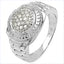 0.20 Carat Genuine White Diamond Sterling Silver Engagement Ring
