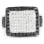 Anillo de Compromiso de Diamante Negro y Blanco de 0.61 Quilates en Plata de Ley