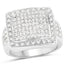 Bague de fiançailles en argent sterling avec diamant blanc véritable de 0,61 carat