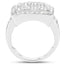 Bague de fiançailles en argent sterling avec diamant blanc véritable de 0,61 carat
