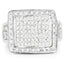 Bague de fiançailles en argent sterling avec diamant blanc véritable de 0,61 carat