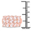 14K Rose Gold Plated 3.30 Carat Genuine Morganite Ring
