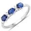0.70 Carat Blue Sapphire and Diamond 10K Yellow Gold Ring