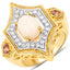 Bague en Opale Éthiopienne et Tourmaline Rose de 1,81 Carat