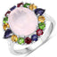 5.52 Carat Multi-Stone .925 Sterling Silver Engagement Ring