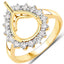 0.48 Carat White Diamond 14K Yellow Gold Semi Mount Engagement Ring