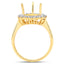 0.48 Carat White Diamond 14K Yellow Gold Semi Mount Engagement Ring