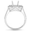 0.48 Carat White Diamond 14K White Gold Semi Mount Engagement Ring