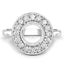 0.48 Carat White Diamond 14K White Gold Semi Mount Engagement Ring
