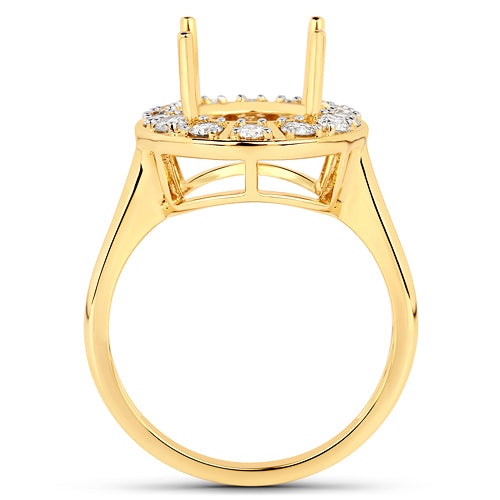 Anillo de Compromiso Semi Montura de Diamante de 0.42 Quilates en Oro Amarillo de 14K