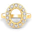 Anillo de Compromiso Semi Montura de Diamante de 0.42 Quilates en Oro Amarillo de 14K
