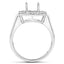 0.48 Carat White Diamond 14K White Gold Semi Mount Engagement Ring